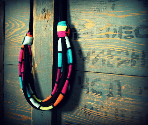 Látkový Náhrdelník Color Stripe — foto 2