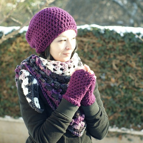 Čučoriedkový (set čiapkorukavicový) — foto 5