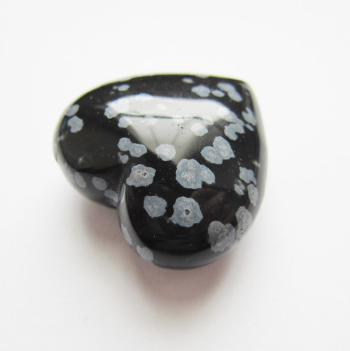 Srdce - obsidián vločkový 28x28x15 — foto 4