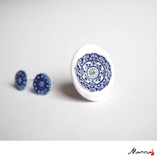 Porcelánový prsten " s ornamentem" — foto 2