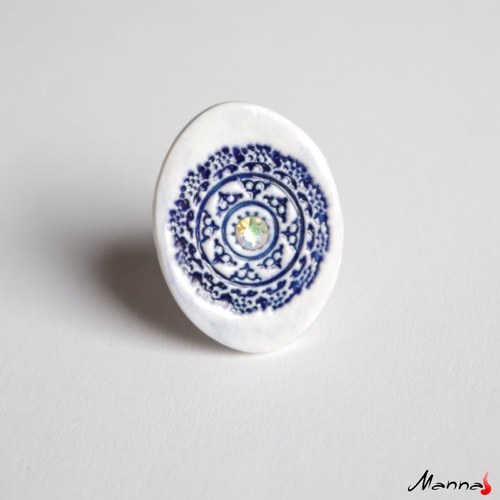 Porcelánový prsten " s ornamentem" — foto 3