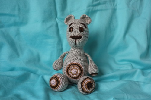 Háčkovaná Medvídka Izzy Béžová (30 cm) — foto 5