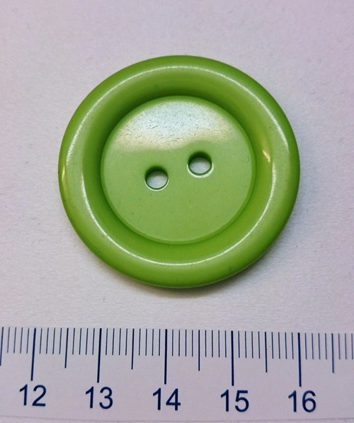 Knoflík plastový zelený 38 mm — foto 2