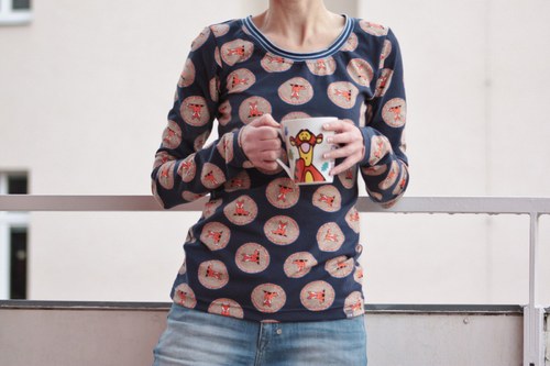 Tričko Navy blue fox s dlouhými rukávy — foto 2