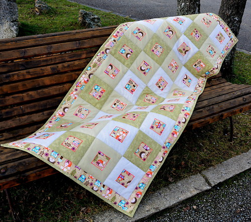 Lišky ježky sovičky pro kluky i holčičky - quilt — foto 3