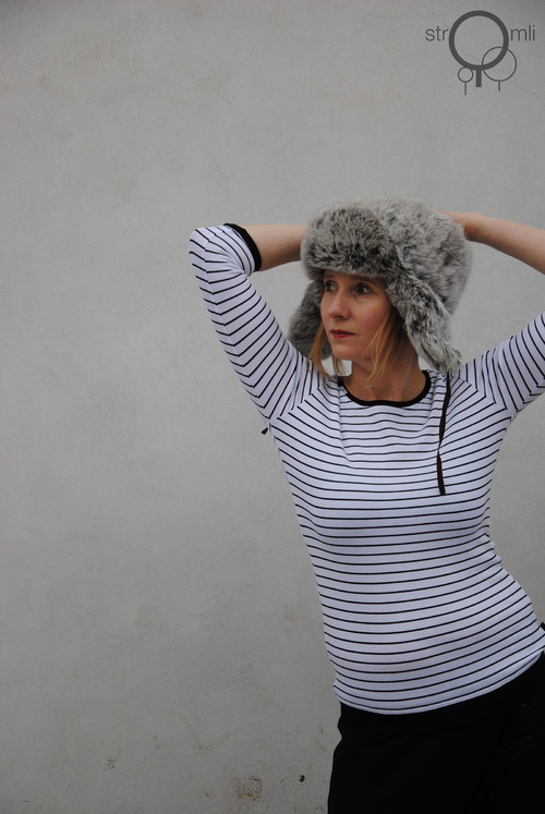 Bílé pruhované, vel. XL — foto 2