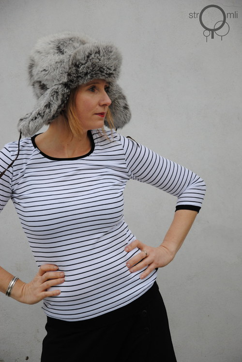 Bílé pruhované, vel. XL — foto 3