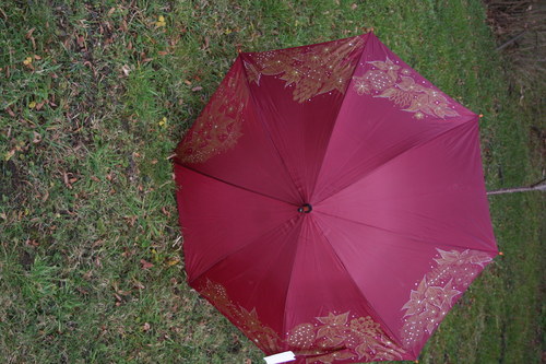 Deštník - Vínový - ornament — foto 4