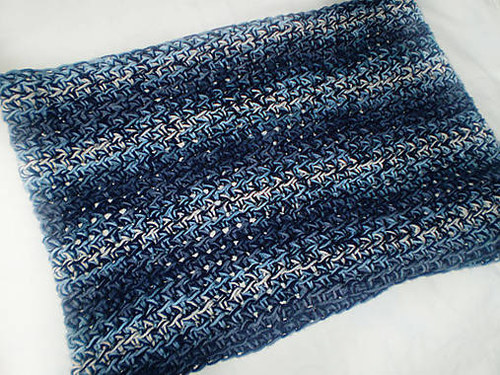 BLUE WINTER...háčkovaný nákrčník — foto 5