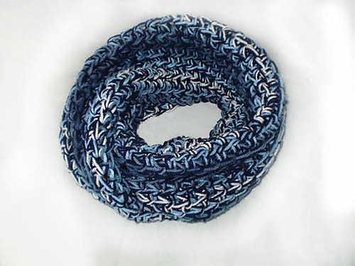 BLUE WINTER...háčkovaný nákrčník — foto 6