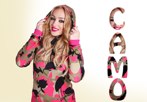 Camo magenta - mikina — foto 2