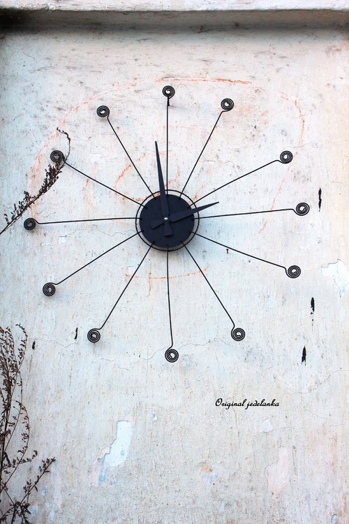 Minimalism... drátované hodiny — foto 3