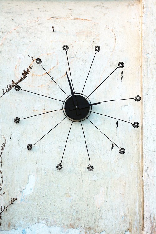 Minimalism... drátované hodiny — foto 5
