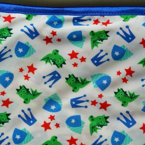 Nepropustná kapsa na zip 21*40cm : dráčci/modrá — foto 3
