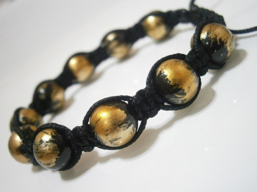 Náramek - macramé (shamballa) — foto 2