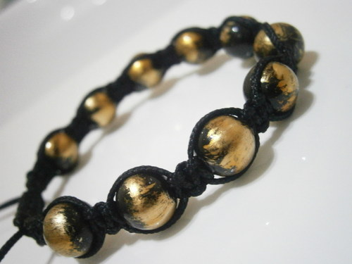 Náramek - macramé (shamballa) — foto 3