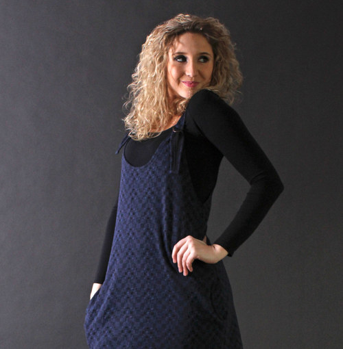 Modro černá šatová sukně — foto 2