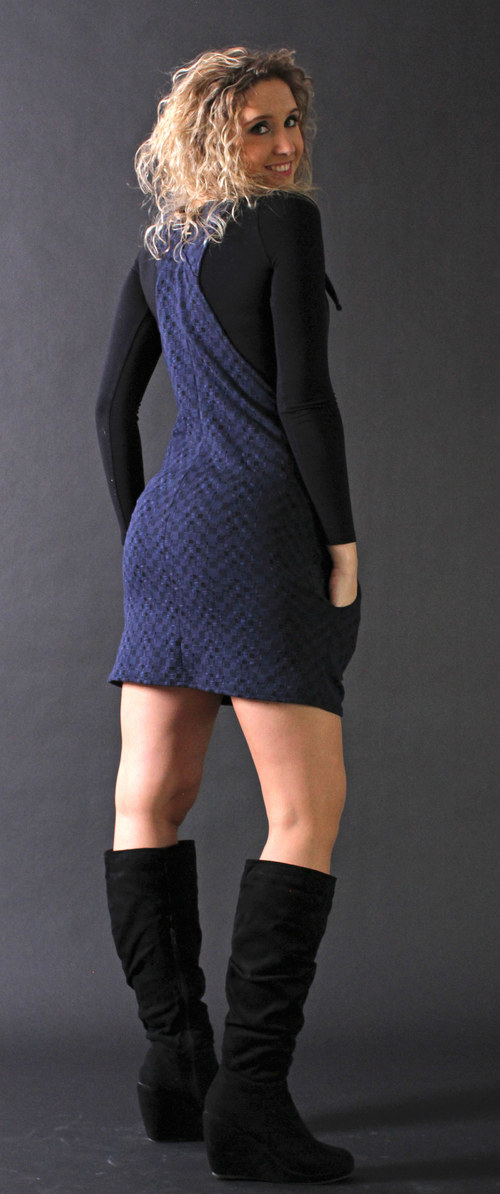 Modro černá šatová sukně — foto 4