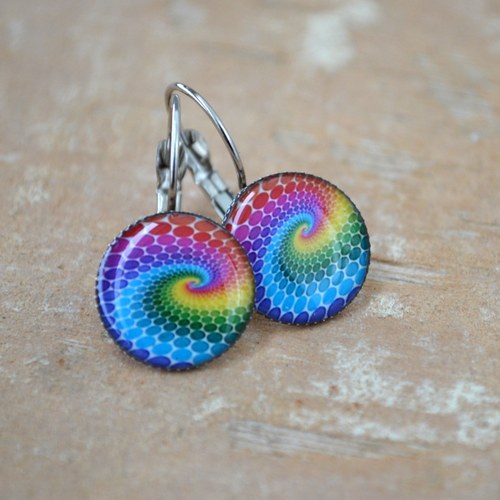 Multicolor, barevné závěsné naušničky — foto 2