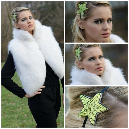 Čelenka s hvězdou Superstar Lime — foto 2