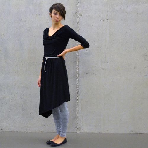 Šaty ASYMMETRIC- black — foto 5