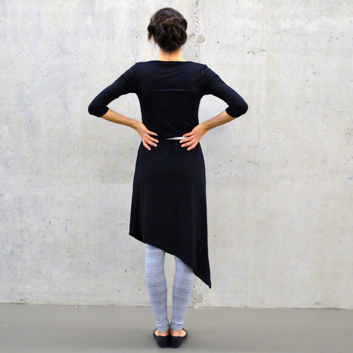 Šaty ASYMMETRIC- black — foto 6