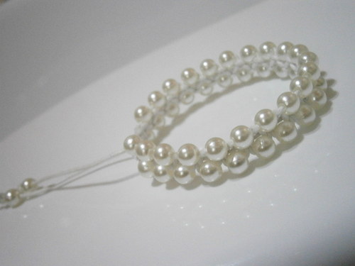 Perličkový náramek (macramé) — foto 4