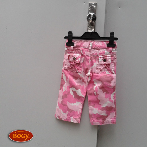 SLEVA dívčí maskáčové plátěné kalhoty, pink — foto 2