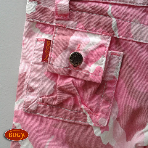 SLEVA dívčí maskáčové plátěné kalhoty, pink — foto 4