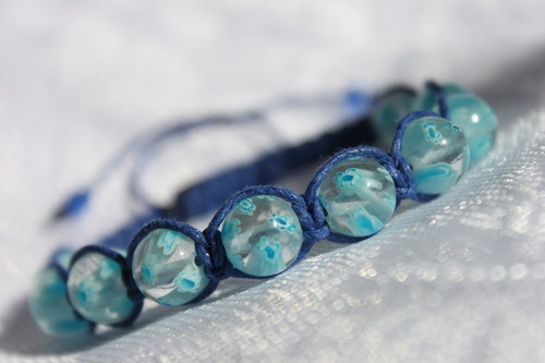Millefiori.. Náramek macramé — foto 5