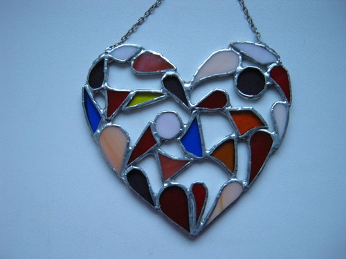 Valentýnské srdíčko, vitráž - tiffany — foto 5