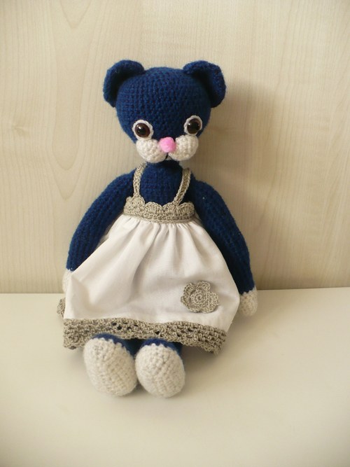 Vlněná kočička Klárka - 28 cm — foto 6