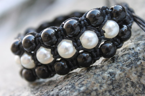 Náramek trojitý / Triple shamballa — foto 2