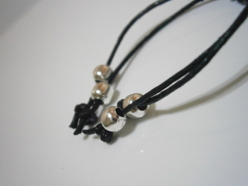 Infinity náramek černý (macramé) — foto 5