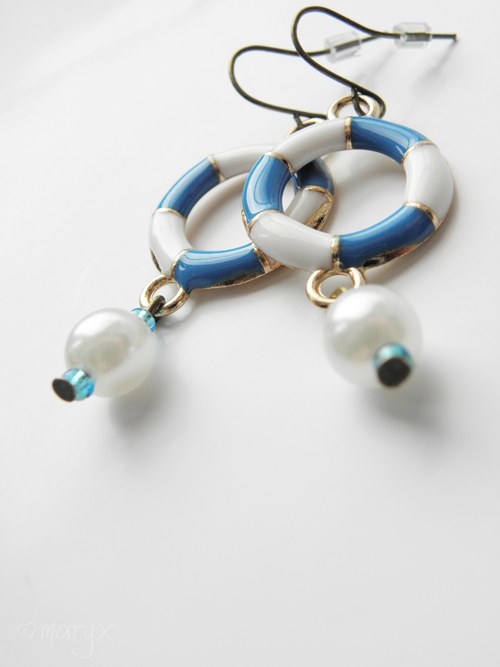 Sailor náušnice blue — foto 5