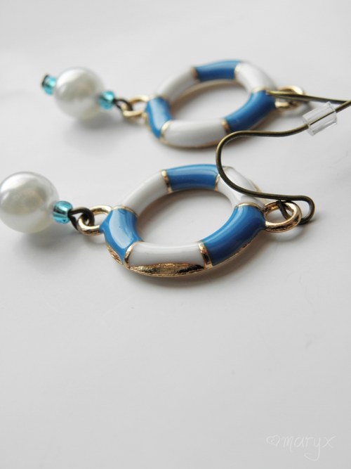 Sailor náušnice blue — foto 6