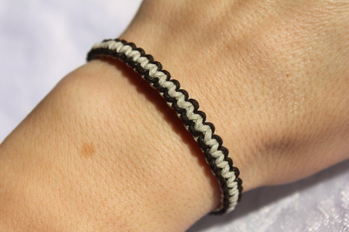 Přírodní.. Náramek macramé — foto 4