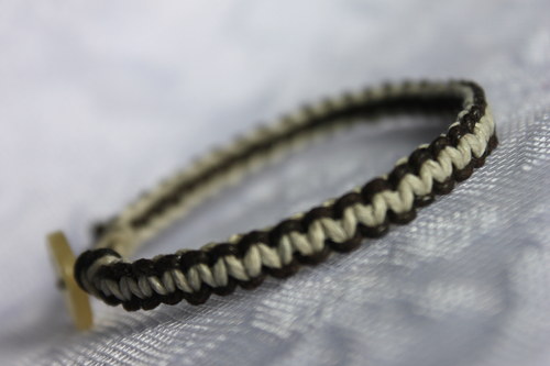 Přírodní.. Náramek macramé — foto 5