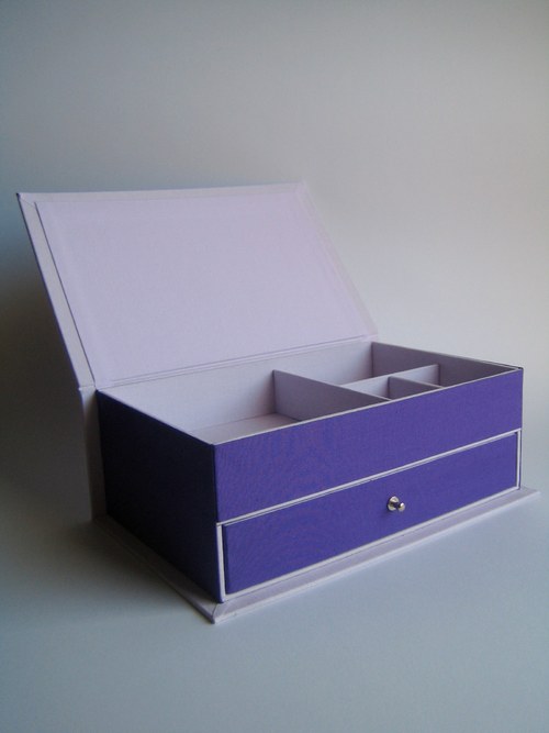 Šperkovnice šuplíková 2patrová s kanzashi — foto 3