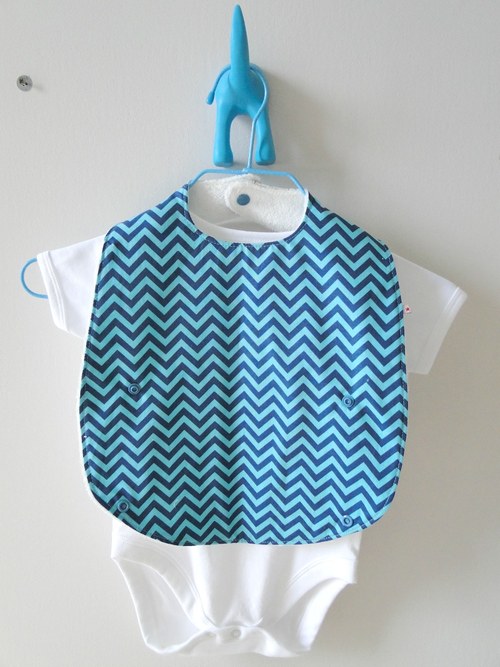 Maxi bryndák - tyrkysový chevron — foto 2