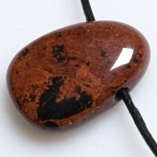 Obsidián mahagonový - vrtaný — foto 2