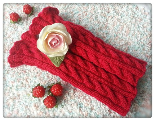 Valentýnky ... červené návleky 23 cm — foto 4