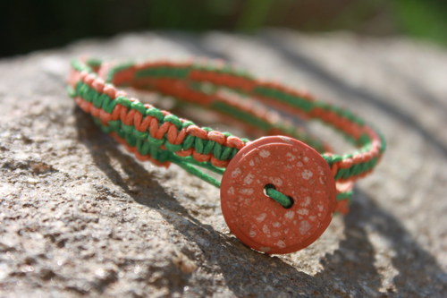 Náramek macramé dvojitý — foto 3