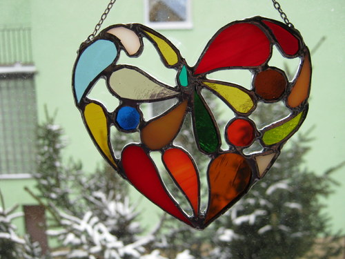 Srdíčko, vitráž - tiffany — foto 4
