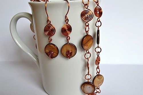 SANY - náhrdelník hnědý — foto 4