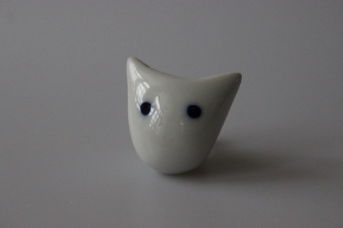 Porcelánová úchytka kočička — foto 3