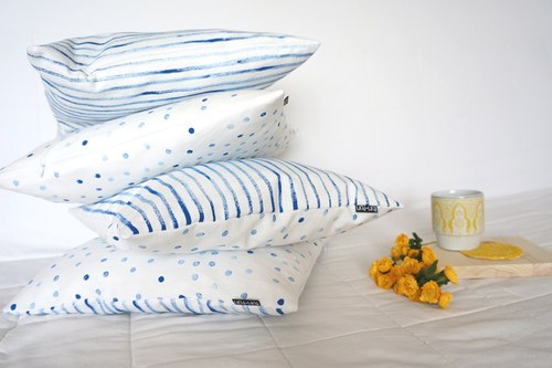 Polštář Marie Blue: Tečky — foto 3
