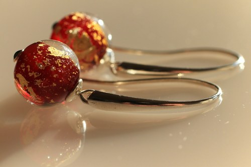 Stříbrné náušnice "Ruby" — foto 4