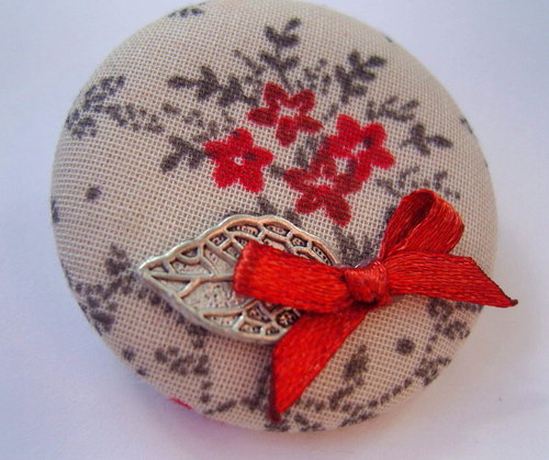 Brož/buttonek kytice + náušnice — foto 3