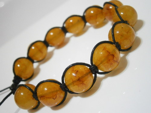 "Jantar" macramé náramek — foto 2